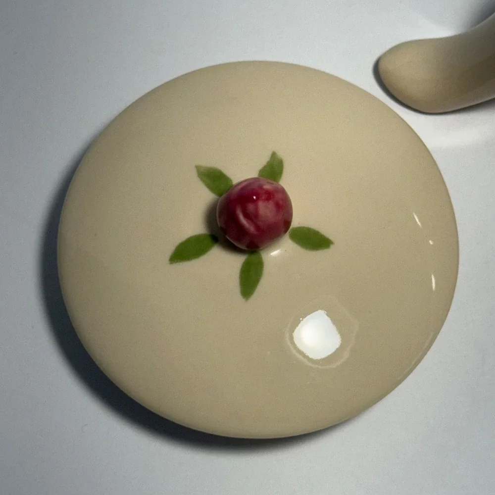 Franciscan Desert Rose Teapot with Lid Hand Painted Made in USA Vintage Ceramic